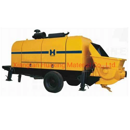 CE Certificated Hbt50 Mini Concrete Trailer Pump with 100m Pipelines for Free