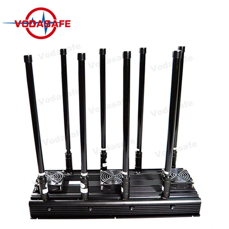 150 W GPS / Glonass / Galileo L1 L2 2g 3G 4G Mobile Phone Signal Jammer with 8 Signals Jamming Remote Control Jammer