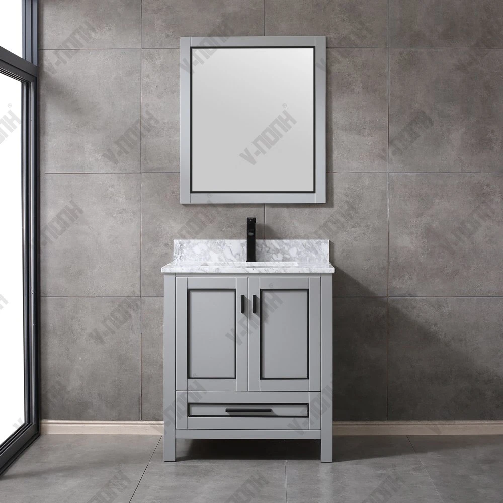 Vietnam USA Style Solid Wood Freestanding Bathroom Furniture Vanity Sets