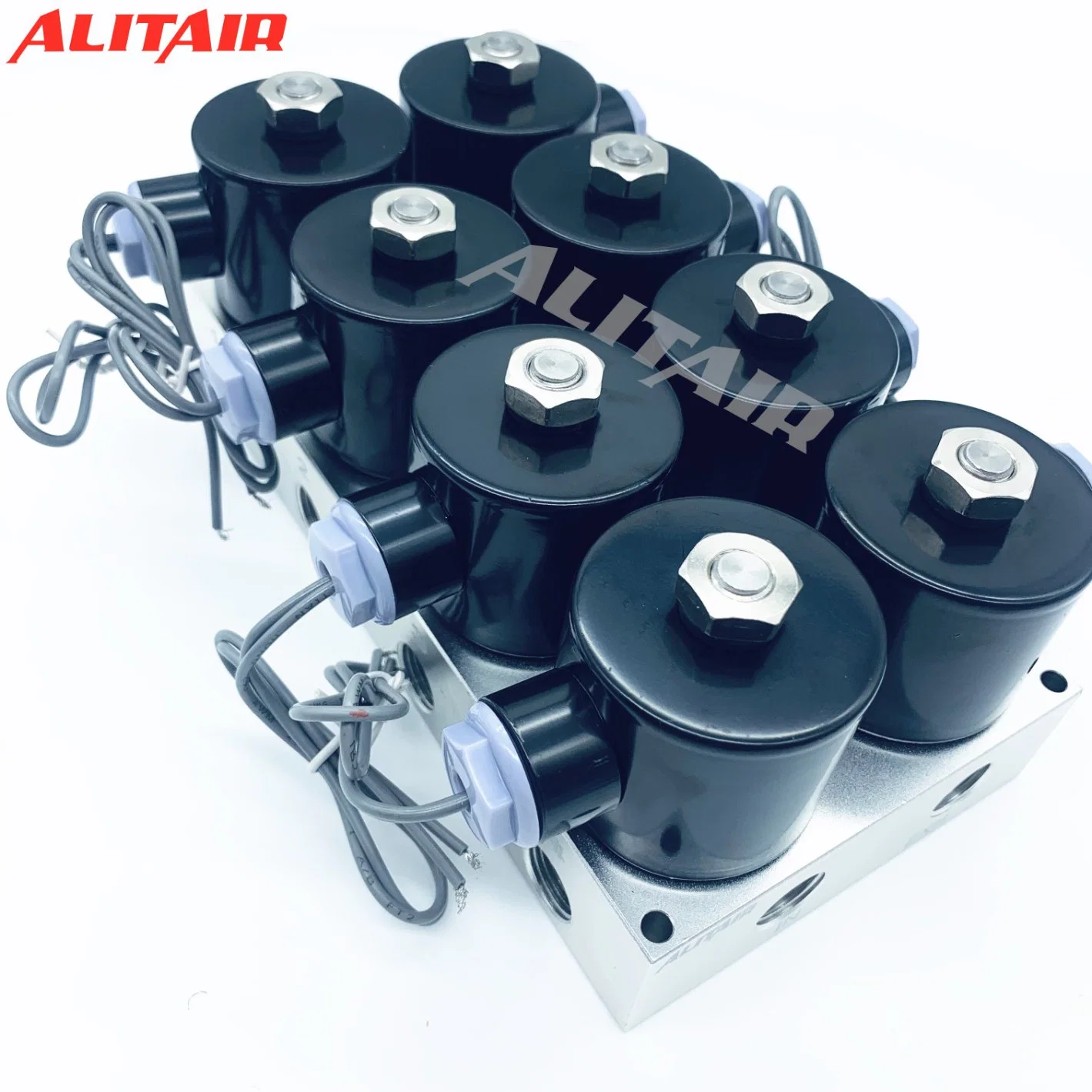 4 Way Manifold Block Air Bag Shock Spring Suspension Parts Air Suspension Control Valves for Truck Trailer