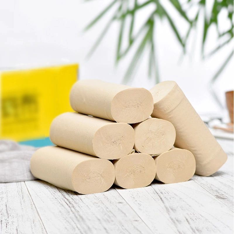 Fábrica de ISO pequena quantidade mínima de 3 folhas de papel higiénico Virgem Papel de bambu Eco-Friendly Material fita de papel tinta ambiental toalha Rolo de papel Papel Tissue Rolo jumbo