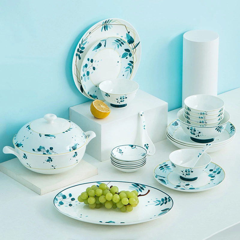 Набор посуды Бытовая косточка Китай столовые приборы Nordic Cute Керамические чаши И блюда сочетание Ins персонализированные западные блюда
