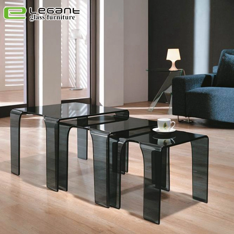 Modern Furniture Clear Tempered Glass Top Center Coffee Table