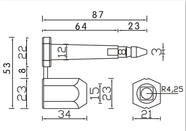 Wholesale/Supplier High Security Anti-Spin Bar Code Container Bolt Seal