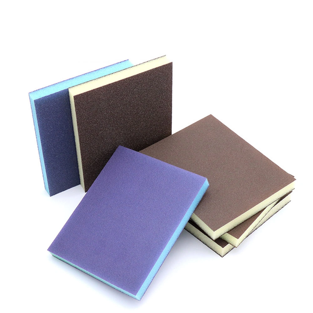 Abrasive 	Sanding Paper Sponge Block Aluminium Oxide 60-180-320 Grit 120*100*12mm Sand Paper Block for Cleaning