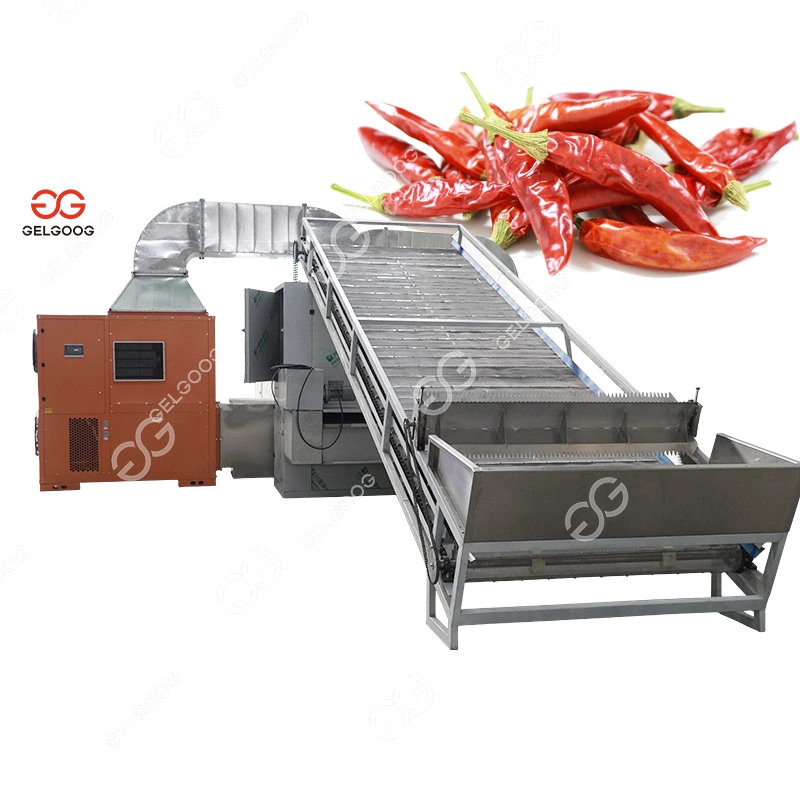 Continuous Red Chilli Drying Machine Oven Belt Dryer Onion Continuous Tunnel Food Dehydrator