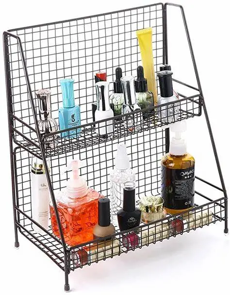 2-Tier Countertop Storage Shelf Wire Tabletop Organizer