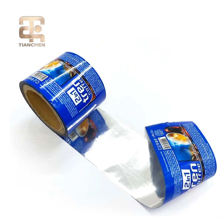 White Coffee Puff Chips Plastic Laminated Packaging Film Roll