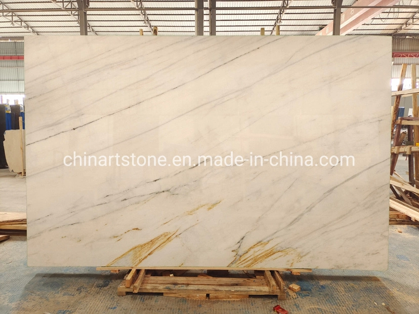New Oriental Calacatta White Golden Marble for Slab Wall and Floor Tile