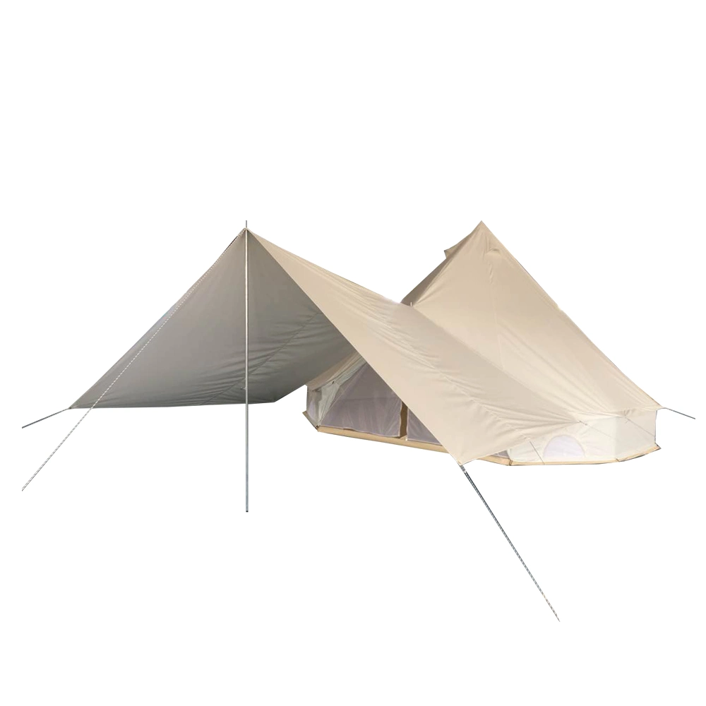 Freestanding 100% Waterproof Canvas Double Poles Shelter Canopy