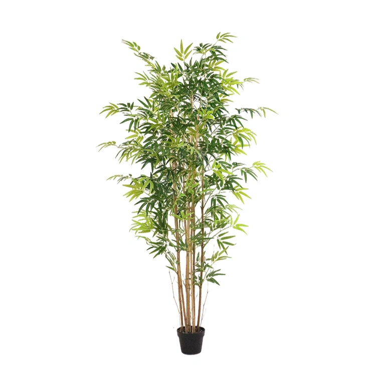 Indoor bambu folhas planta Atacado Bamboo artificial árvore