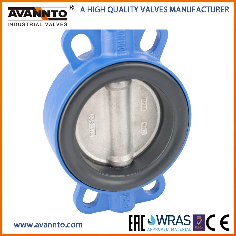 Resilient Seated Concentric Type Ductile Cast Iron Industrial Control Wafer Lug Butterfly Valves with EPDM PTFE PFA Rubber Lining API/ANSI/DIN/JIS/ASME/Aww