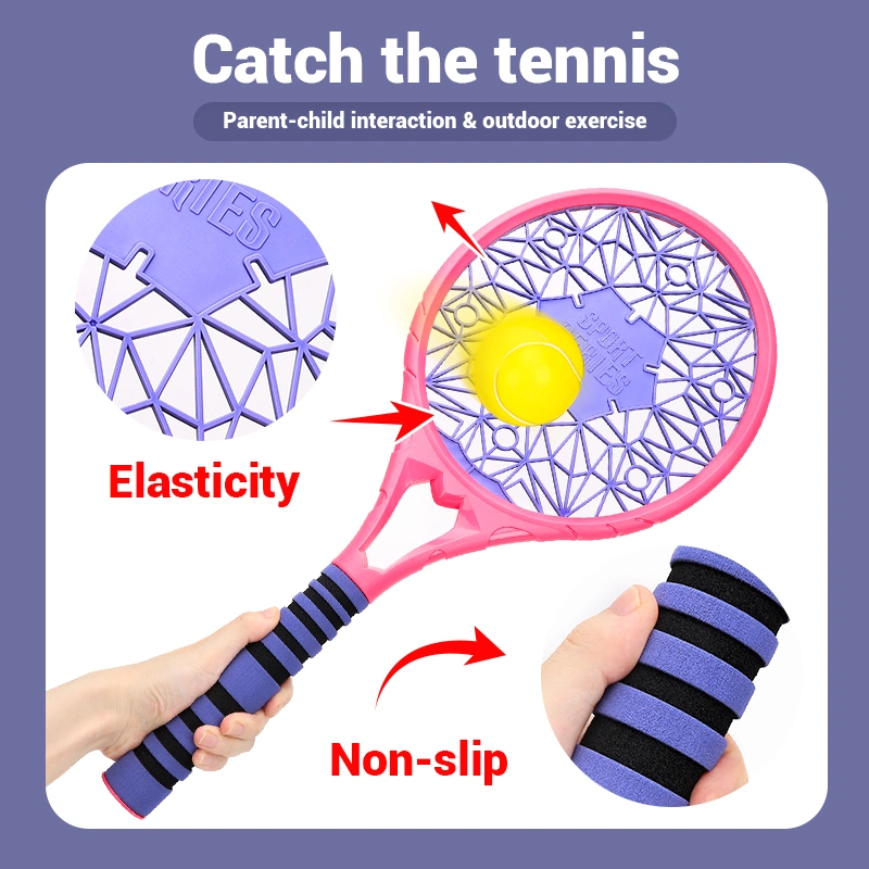 Kids Tennis Racket Toy Outdoor and Indoor Sport Toy Children Funny Sport Tennis with Elastic Tennis Ball