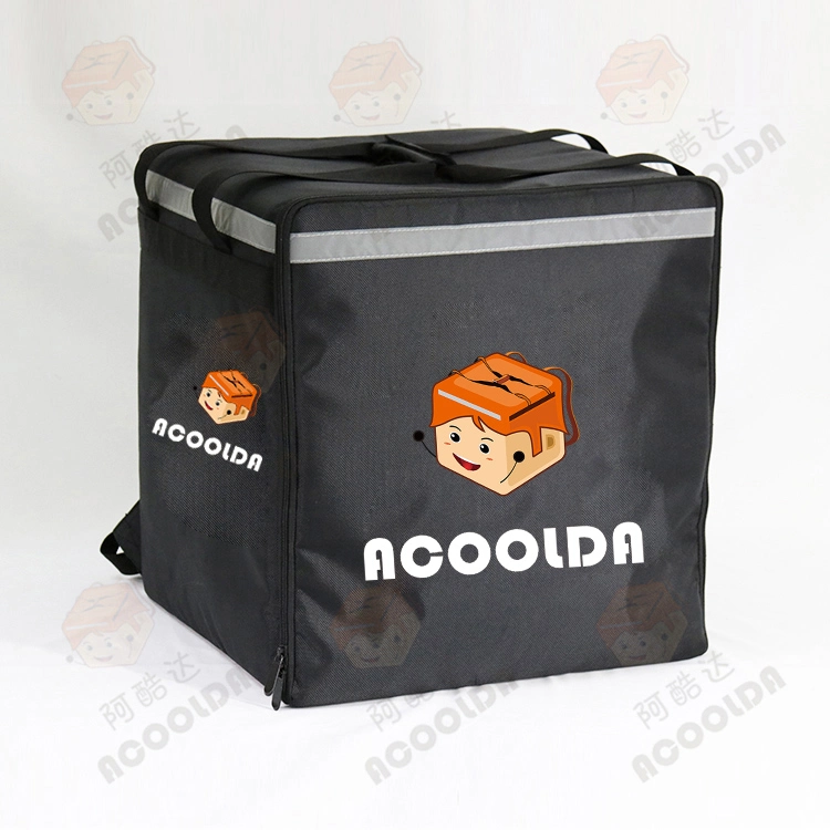 Logotipo personalizado impermeable Leakproof duradera Bolsa de entrega motocicleta mochila de entrega