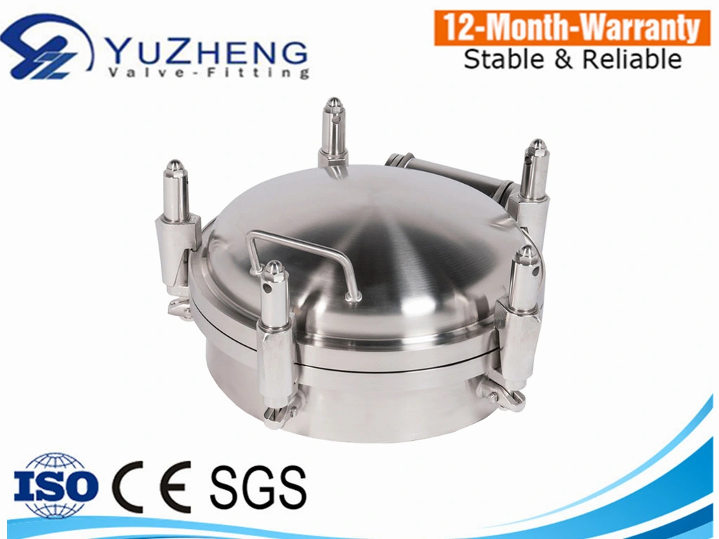 Sanitary Stainless Steel Food Grade SS304 Round Manhole