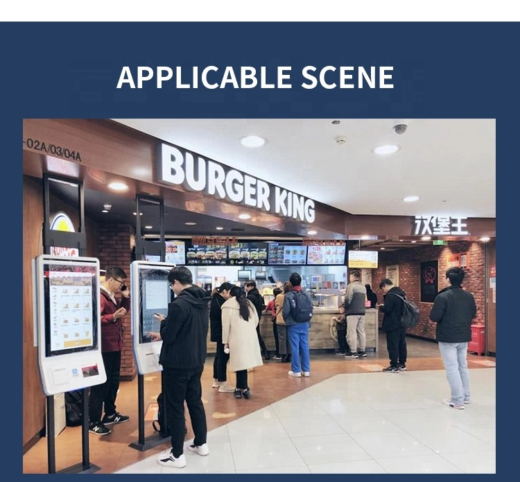 24 32 polegadas Restaurante Automático Kiosk Ecrã Táctil computador autônomo Auto-encomenda de auto-atendimento pagamento Kiosk Monitor