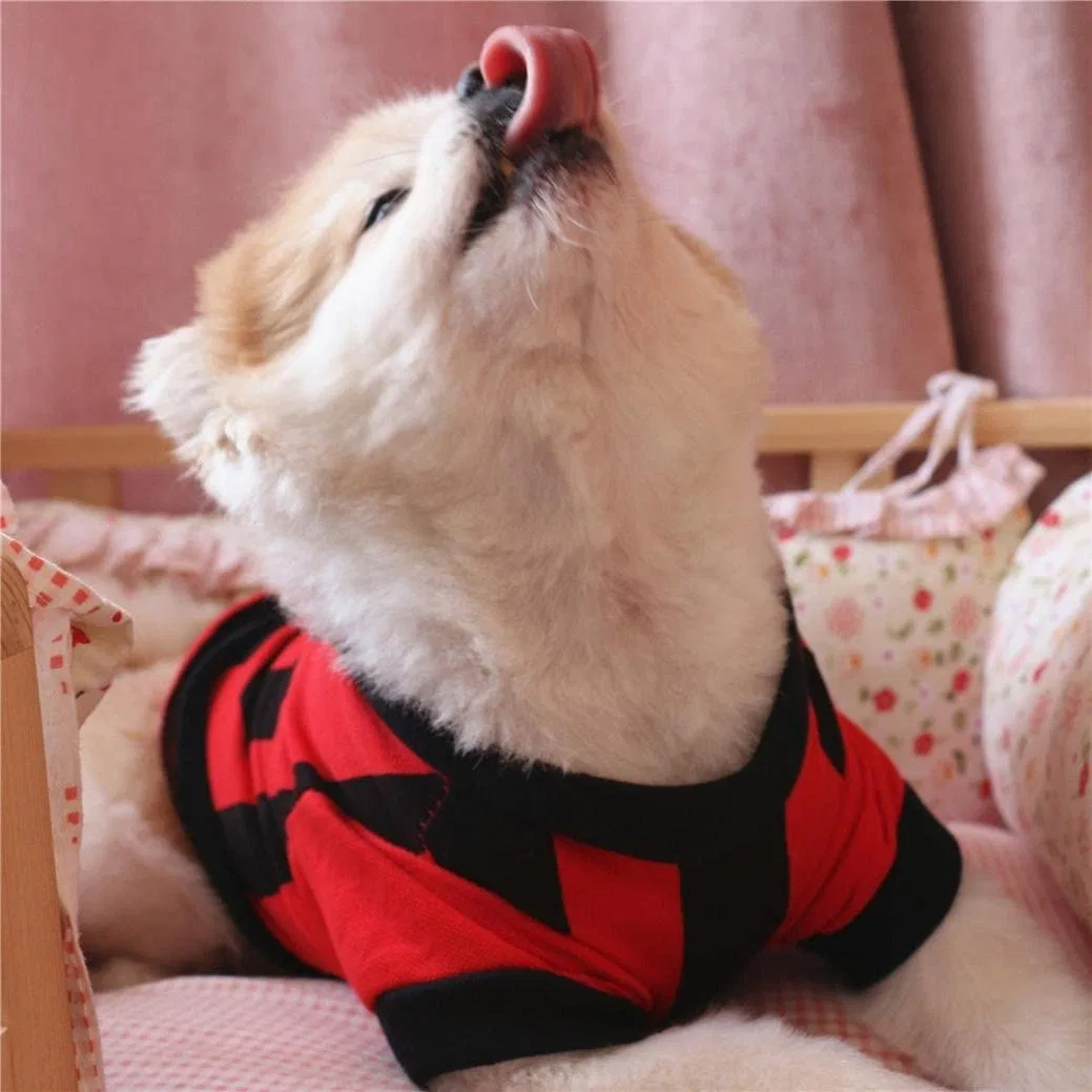 Comfortable Designer Pet Shirt Dog Clothes with Puppy Sport Summer Vest for Doggy T-Shirt and Outdoor and Indoor Apparel