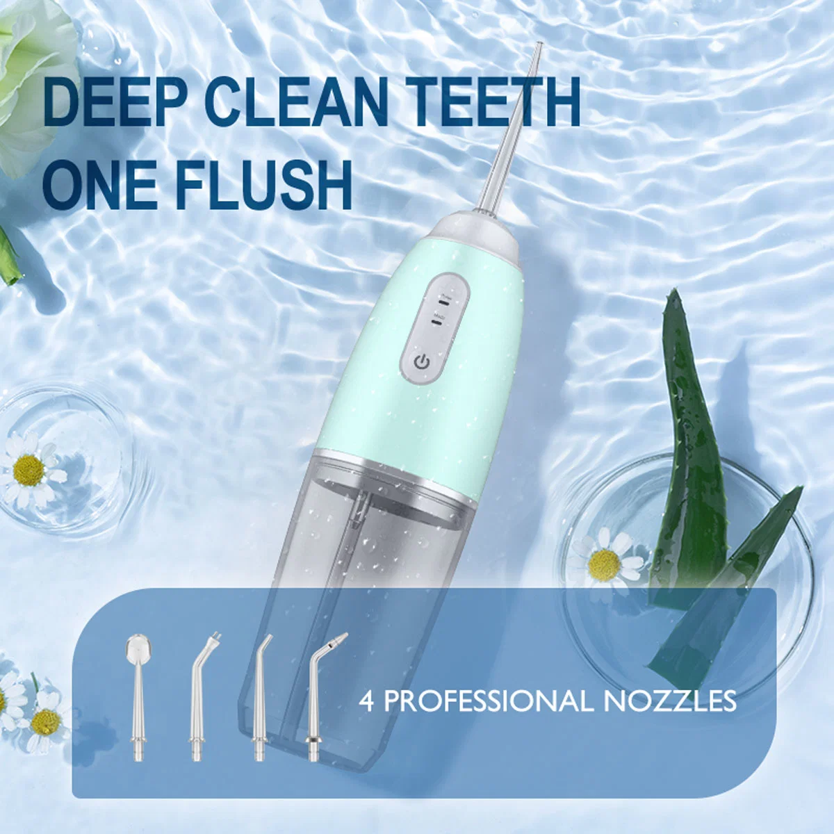 Handheld Dental Water Nozzle Set Oral Irrigator Electric Water Jet Dental Teeth Flosser Intelligent Retractable Water Floss