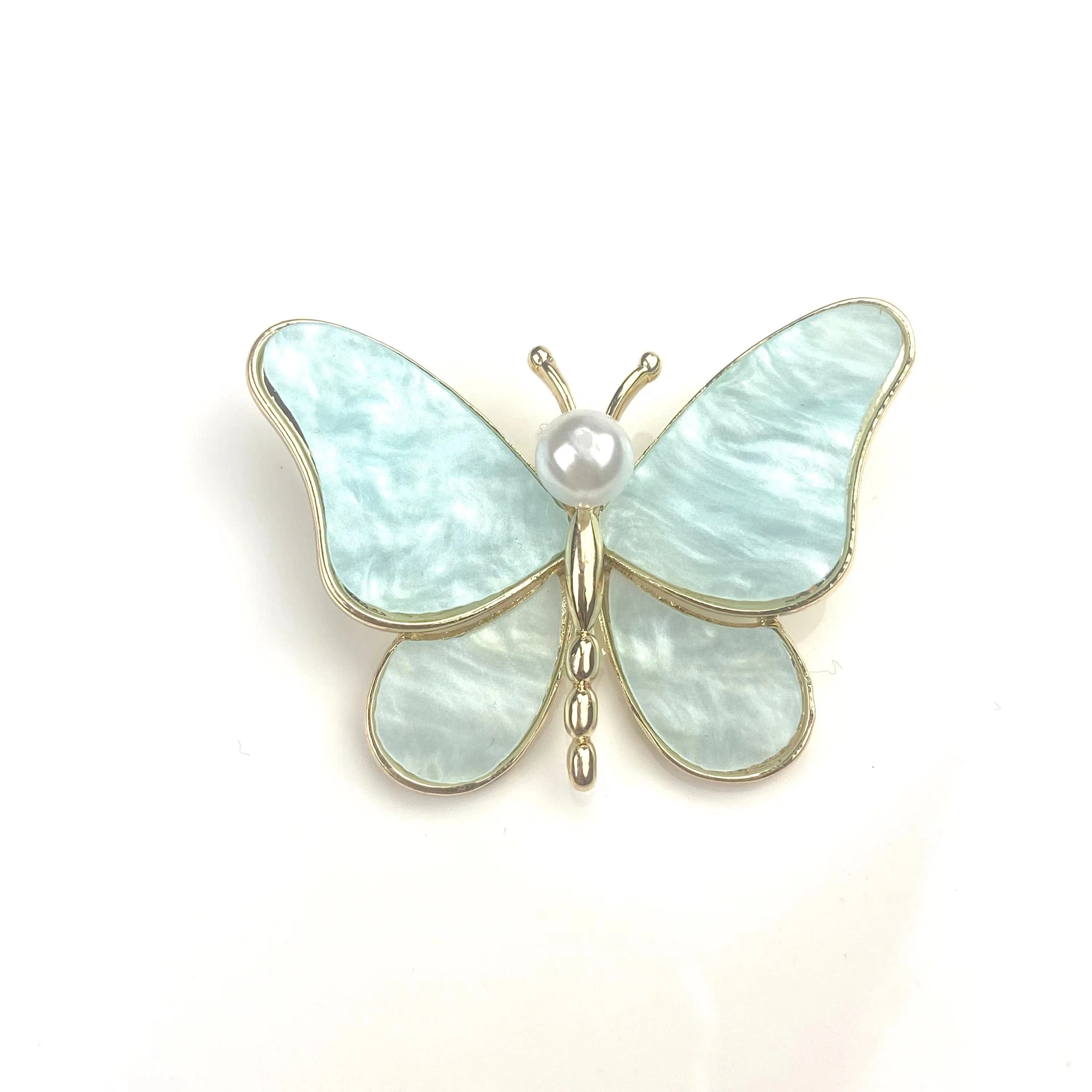 High quality/High cost performance  Wholesale/Supplier Women Fashion Suit Brooch Accessories Butterfly Pearl Brooch Gift