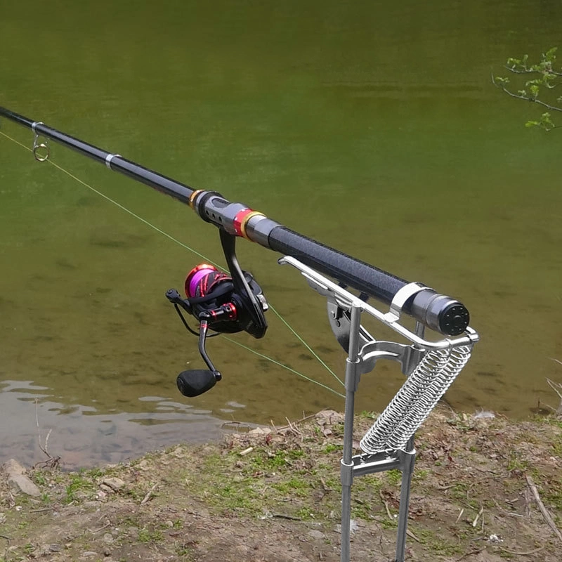 Soporte automático de varilla de pesca de resorte de acero inoxidable para soporte de suelo Soporte Wyz19083