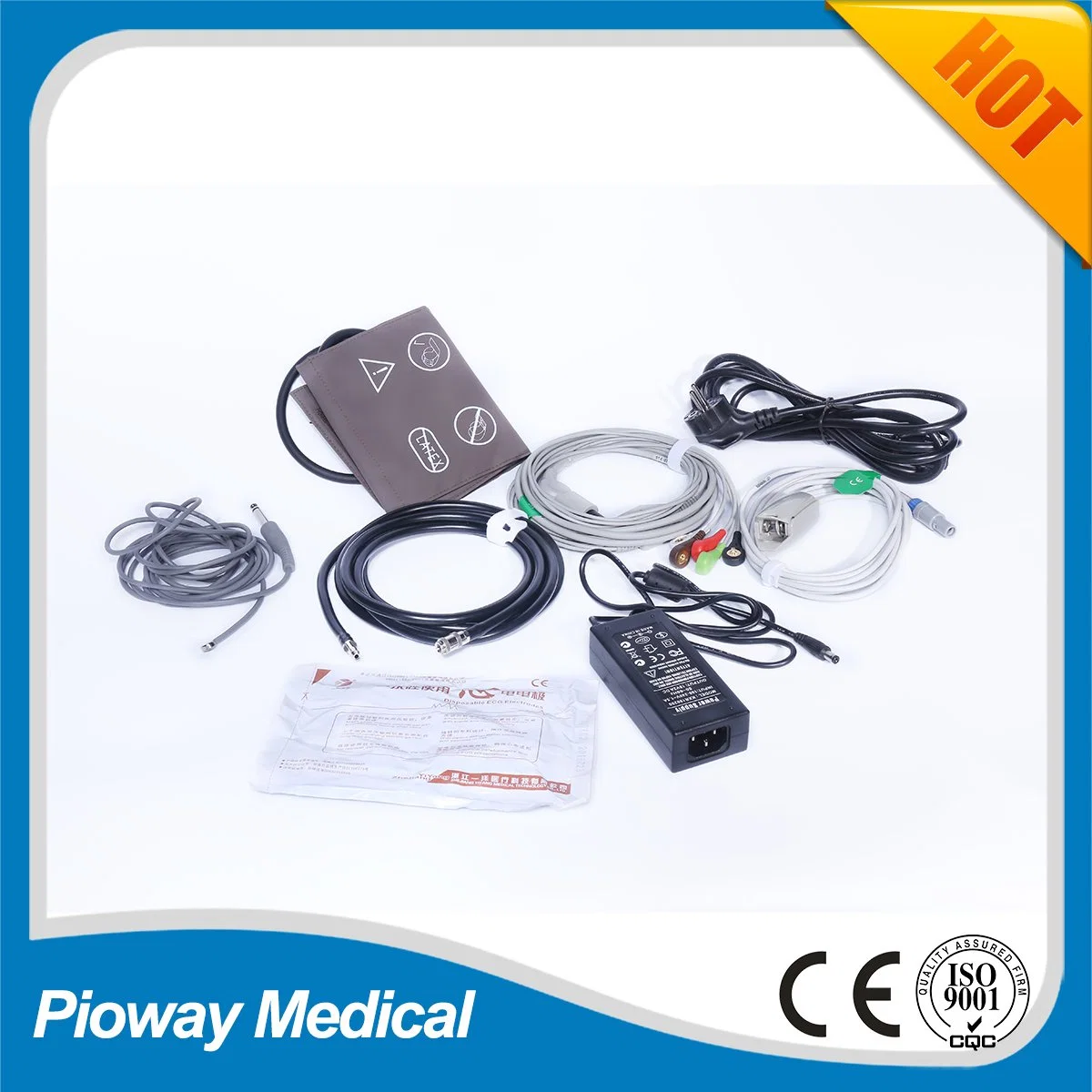 Прикроватный монитор пациента для ОРИТ, монитор основных параметров жизнедеятельности (PW-405)