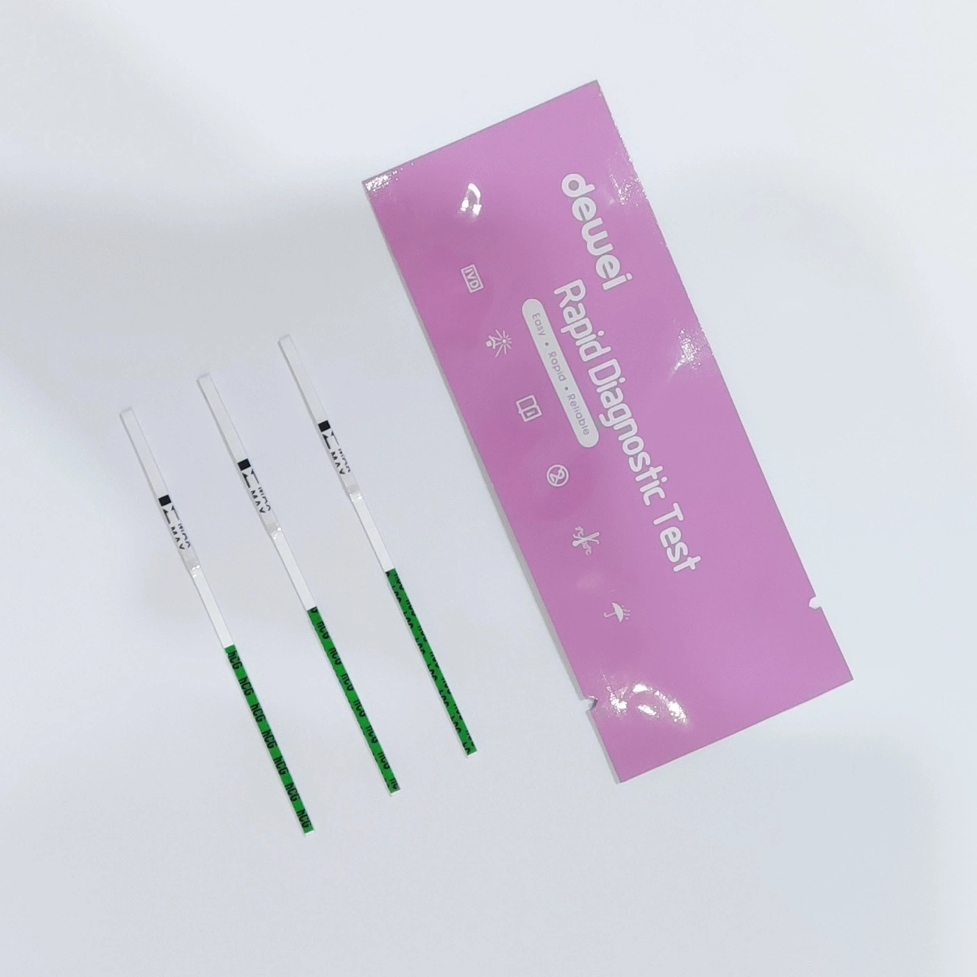 Kit de test de grossesse pour échantillon d'urine Test de bandelette de test d'ovulation HCG