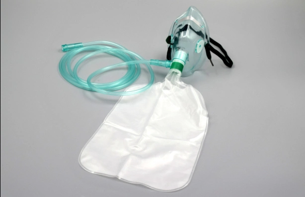 Medical Disposable Green Non-Rebreather Oxygen Mask with Reservoir Bag