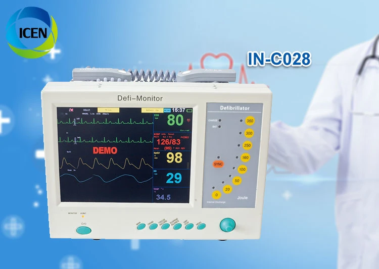 in-C028 High quality/High cost performance  First Aid Hospital Defibrillator Battery LED Monitor Foldable Monitor for Sale