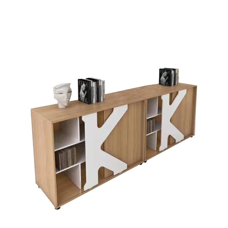 Meuble de bureau personnalisé porte coulissante rangement classeur étagère rack Bibliothèque avec logo de l'entreprise