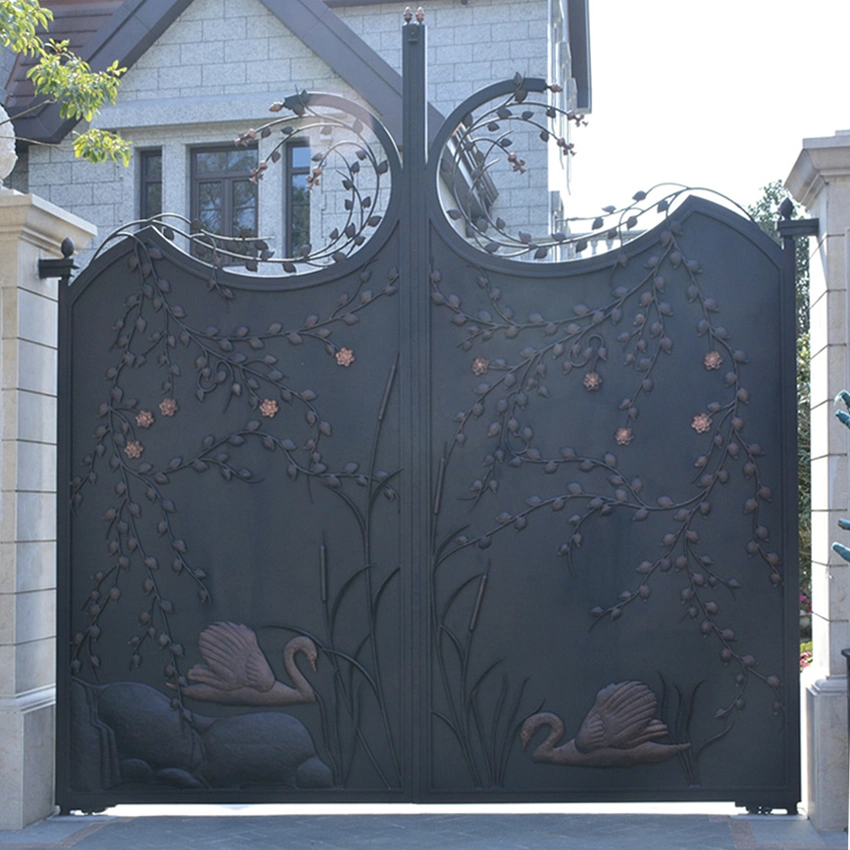 Customized Simple Design Cast Iron Fences Cheap Wrought Iron Gate