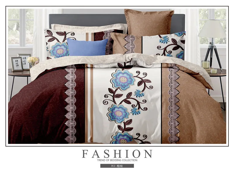 Classic Printed Flower Designs European Hot Selling 90GSM Microfiber Polyester Home Textile Bedding