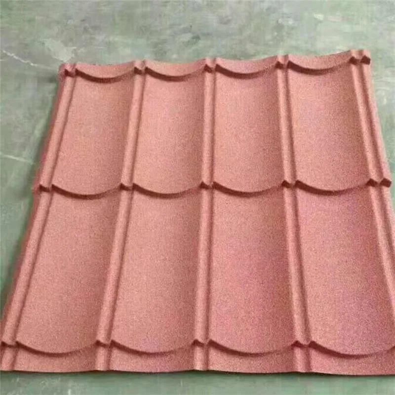 Flat Tile Aluminium Stone Coated Steel Roof Plate