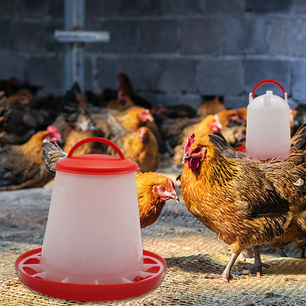1.5L Plastic Poultry Feeder Pan Bucket Animal Feeders Drinkers Farm Equipment