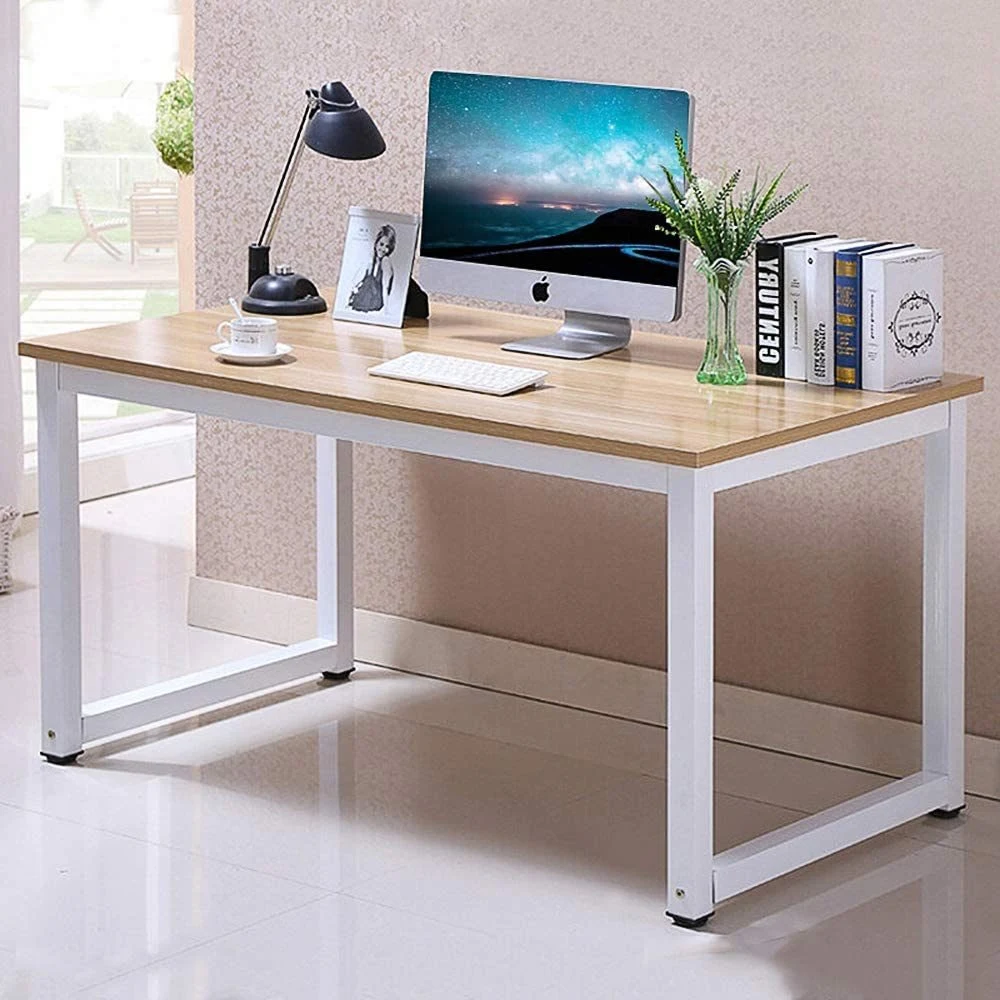 Industrial Sturdy Metal Frame Computer Desk PC Laptop Study Table Office Desk Workstation Computer Writing Work Furniture