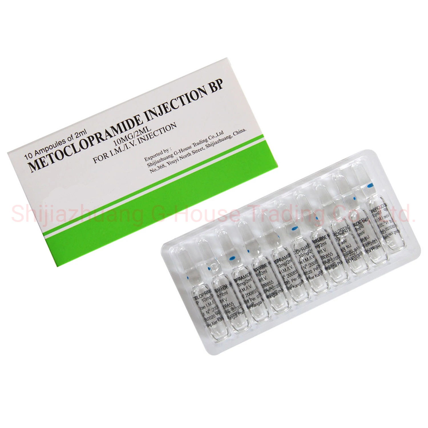 Metoclopramida inyectable 10mg/2ml medicamentos terminados medicamento farmacéutico