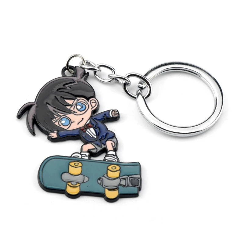 Detective Conan Custom Design Anime Key Chain Accessories Metal Self Defense Safety Sublimation Zinc Alloy Enamel Anime Keychain
