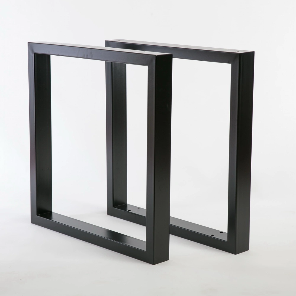 Pieds de table en métal pour meubles de bureau de forme carrée industrielle