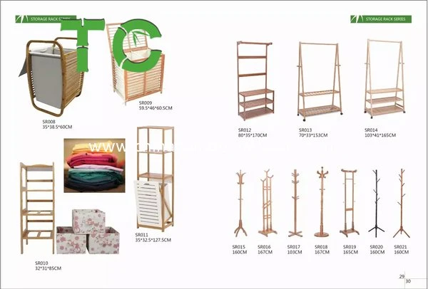 Le bambou Vêtements Vêtement étagère rack, entrée placard avec deux tiroirs Portemanteau Vêtements Rack