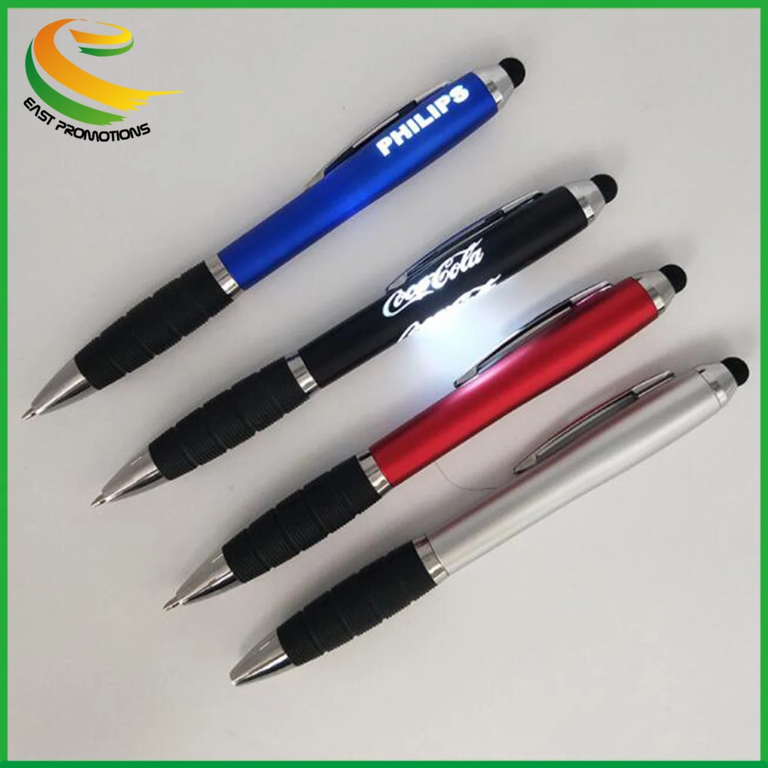 Custom LED Logo Light Ball Pens Stylus Touch Penfor Promotion Gifts