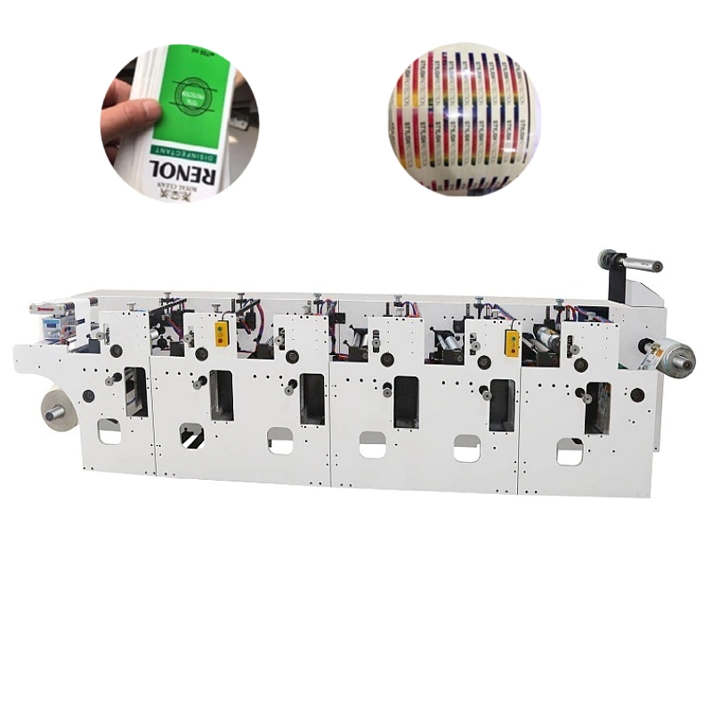 Máquina de Impressão Flexográfica de 4 a 6 Cores de Alta Velocidade Modelo Pequeno Máquina de Impressão Térmica de Filme PVC Pet OPP Papel