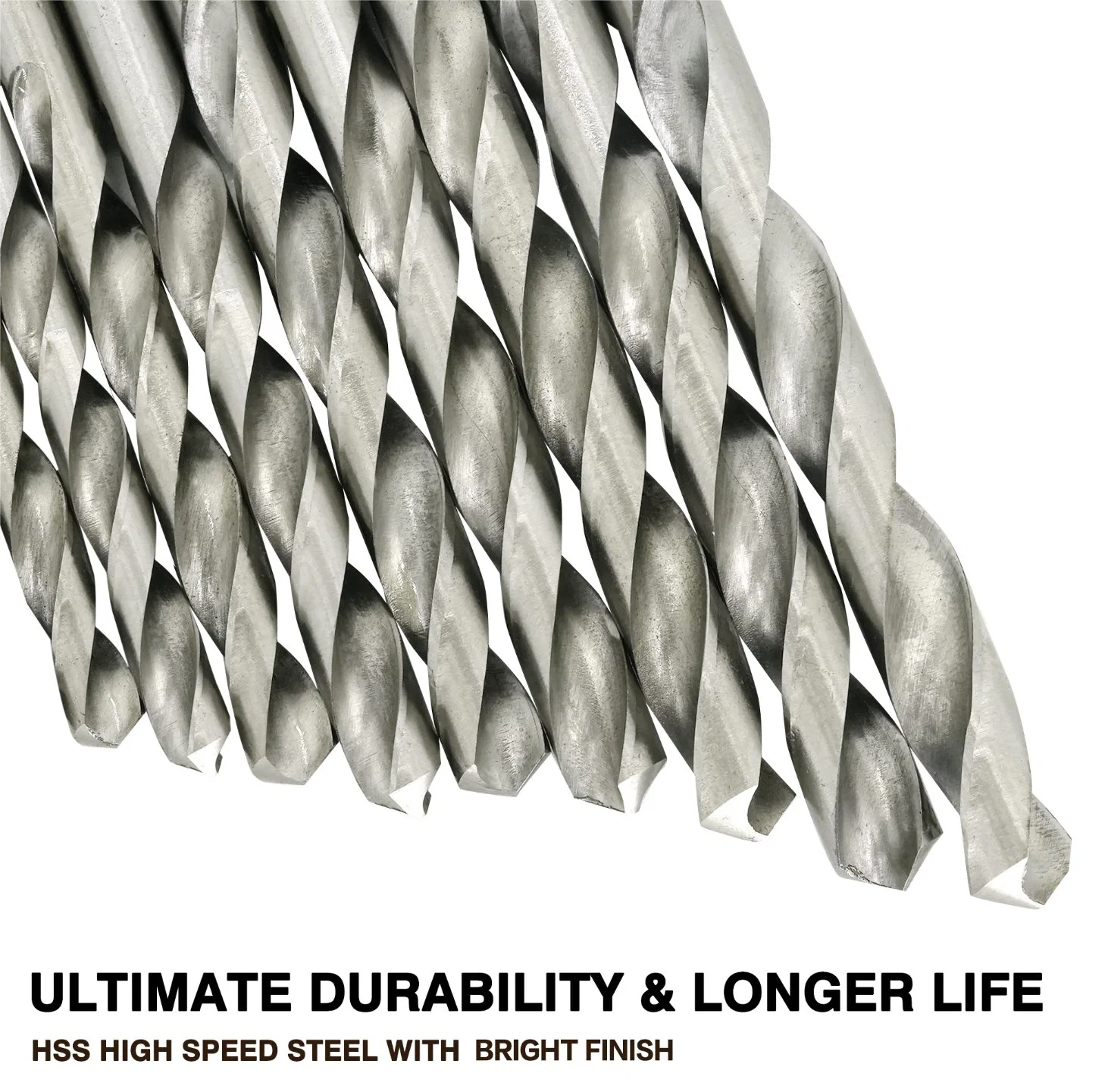 4241 HSS White Twist Drill Bits for Metal Stainless Steel Drilling