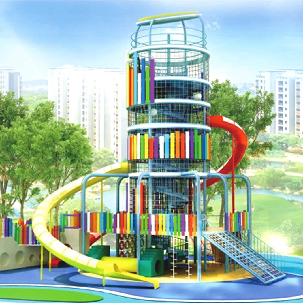 Scenic Outdoor Children's Stainless Steel Slide Drilling Hole Playground Equipment