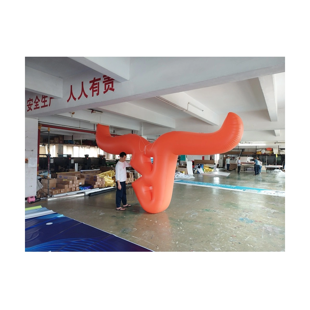 Boyi Inflatable Giant Bullhead Ox Head Inflatable Letter Balloon By04323