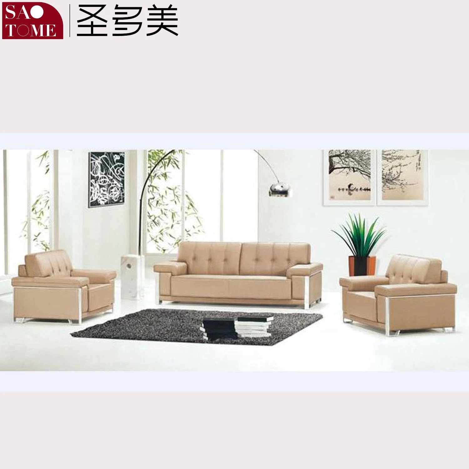 Luxus-Stil Ledercouch Freizeit Wohnzimmer Möbel Modern Sofa