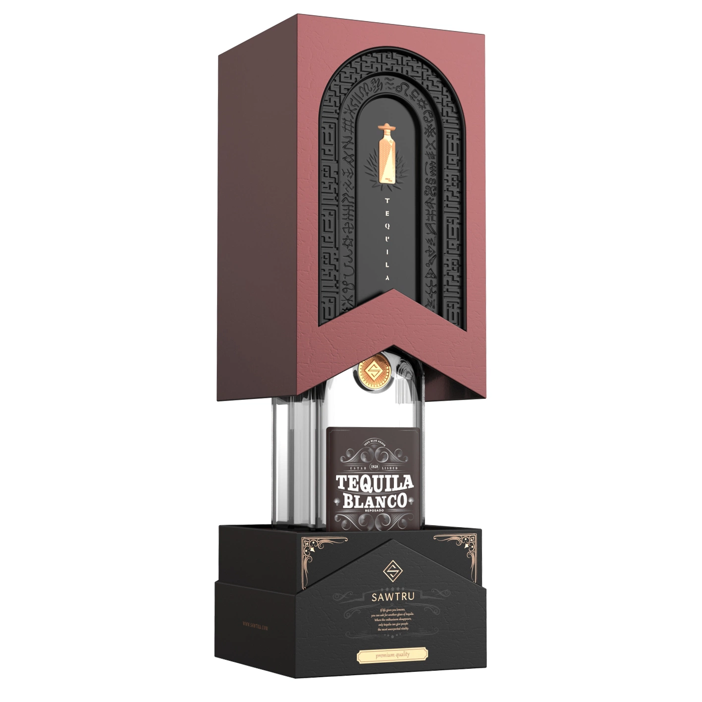 Printing Luxury Red Wine Whisky Beverage Cardboard Packaging Paper Gift Box