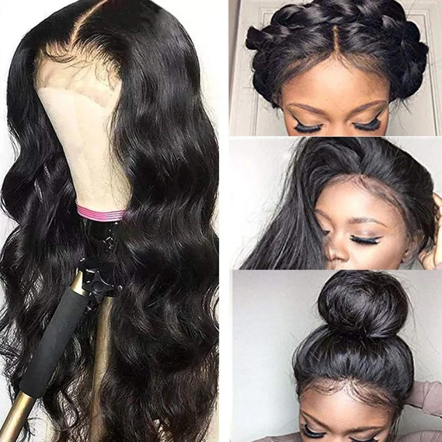 Factory Wholesale/Supplier Body Human Hair13*4 Lace Front Wigs for Black Women