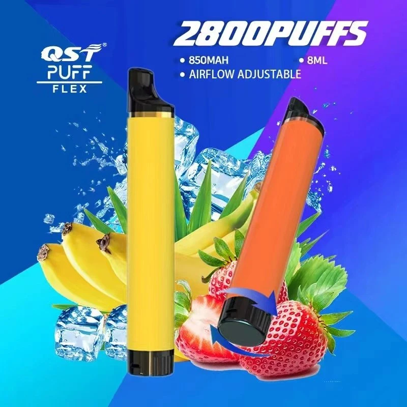 Оригинальные Qst отшелушивающей подушечкой Flex 2800 Puffs 8 мл предварительно заполненным аутентичные E к прикуривателю оптовых одноразовые Vape пера