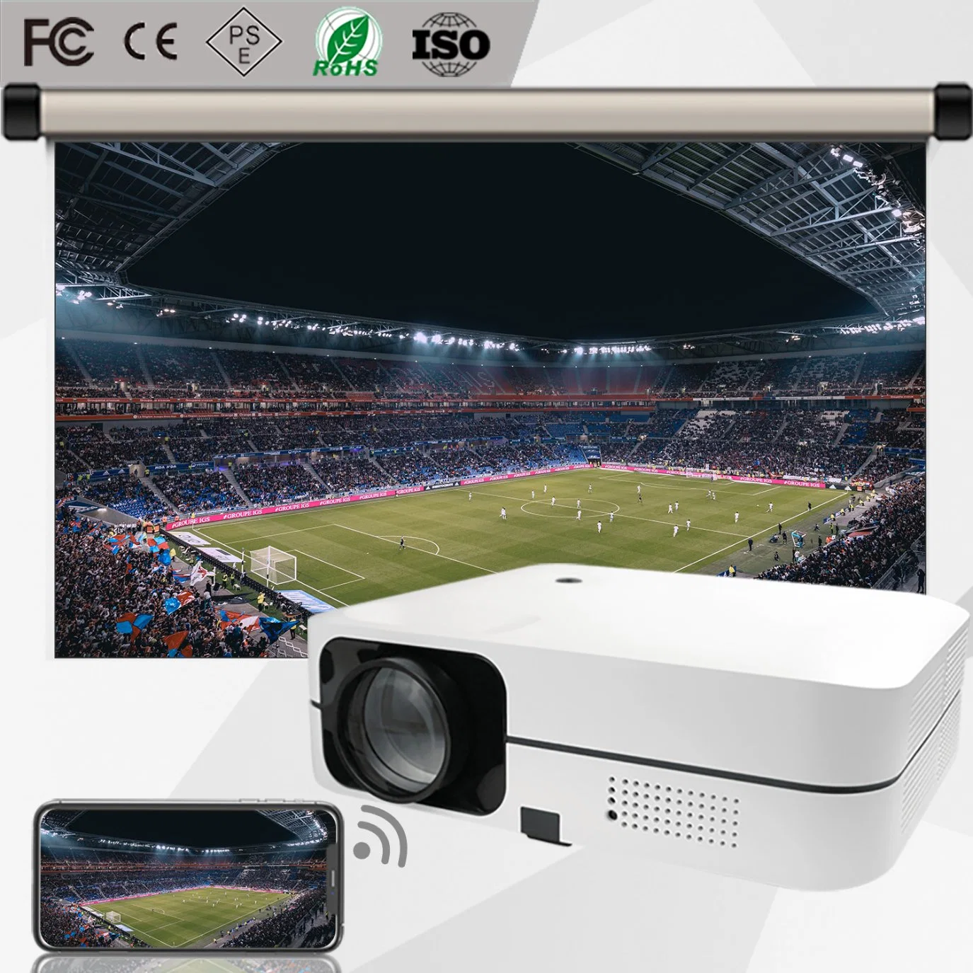 Instituto Educacional WiFi Android 3500 Lumens Projector LCD LED HDMI Video Projector LED de alta qualidade