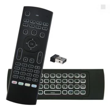 Backlit Air Mouse T3 Smart Remote Control 2.4G RF Wireless Keyboard with Voice Microphone