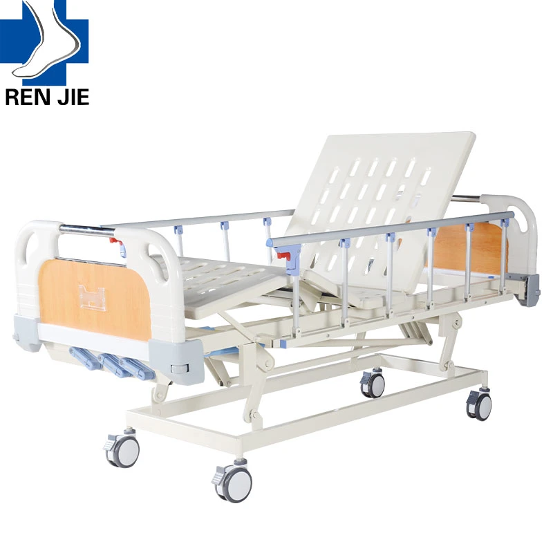 3 Function Adjustable Patient Bed Steel 3 Crank Used Manual Medical Hospital Beds